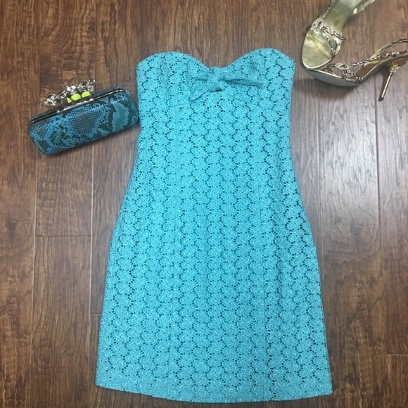 Anthropologie Dresses & Skirts - Anthropologie Beth Bowley teal strapless dress